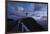 Lighthouse at sunset, Cape Byron Lighthouse, Cape Byron, New South Wales, Australia-Panoramic Images-Framed Photographic Print