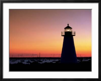 Lighthouse at Sunset, Mattapoisett, MA' Photographic Print - James Lemass |  AllPosters.com