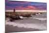 Lighthouse at Sunset, Michigan 09-Monte Nagler-Mounted Photographic Print