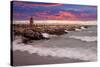 Lighthouse at Sunset, Michigan 09-Monte Nagler-Stretched Canvas