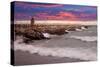 Lighthouse at Sunset, Michigan 09-Monte Nagler-Stretched Canvas