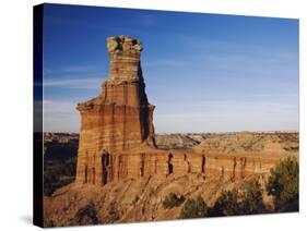 Lighthouse at Sunset, Palo Duro Canyon State Park, Canyon, Panhandle, Texas, USA-Rolf Nussbaumer-Stretched Canvas