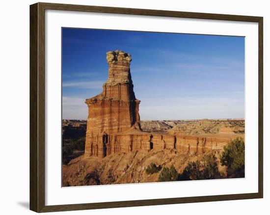 Lighthouse at Sunset, Palo Duro Canyon State Park, Canyon, Panhandle, Texas, USA-Rolf Nussbaumer-Framed Photographic Print