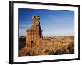 Lighthouse at Sunset, Palo Duro Canyon State Park, Canyon, Panhandle, Texas, USA-Rolf Nussbaumer-Framed Photographic Print