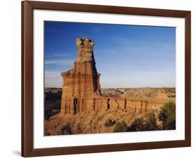 Lighthouse at Sunset, Palo Duro Canyon State Park, Canyon, Panhandle, Texas, USA-Rolf Nussbaumer-Framed Photographic Print