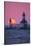 Lighthouse at sunset, St. Joseph, Michigan, USA-null-Stretched Canvas