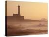 Lighthouse at Sunset with Crashing Waves, Morocco-Merrill Images-Stretched Canvas