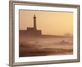 Lighthouse at Sunset with Crashing Waves, Morocco-Merrill Images-Framed Photographic Print