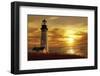 Lighthouse at Sunset-Carlos Casamayor-Framed Art Print