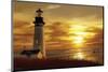 Lighthouse at Sunset-Carlos Casamayor-Mounted Art Print