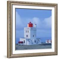 Lighthouse at the Cape Gardar, Vik, South Iceland, Iceland-Rainer Mirau-Framed Photographic Print