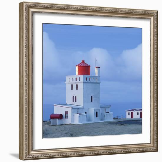 Lighthouse at the Cape Gardar, Vik, South Iceland, Iceland-Rainer Mirau-Framed Photographic Print