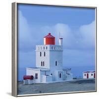 Lighthouse at the Cape Gardar, Vik, South Iceland, Iceland-Rainer Mirau-Framed Photographic Print