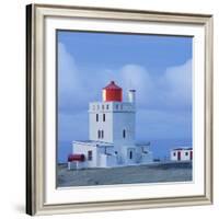 Lighthouse at the Cape Gardar, Vik, South Iceland, Iceland-Rainer Mirau-Framed Photographic Print