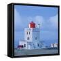 Lighthouse at the Cape Gardar, Vik, South Iceland, Iceland-Rainer Mirau-Framed Stretched Canvas