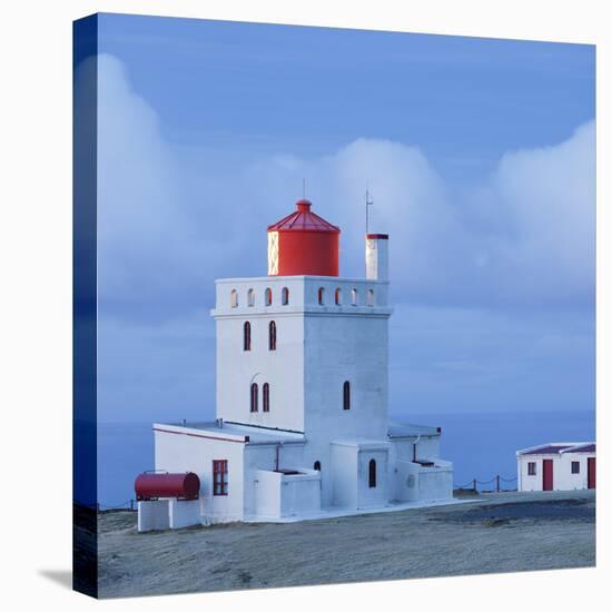 Lighthouse at the Cape Gardar, Vik, South Iceland, Iceland-Rainer Mirau-Stretched Canvas