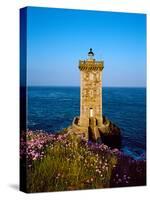 Lighthouse at the Coast, Kermorvan Lighthouse, Finistere, Brittany, France-null-Stretched Canvas