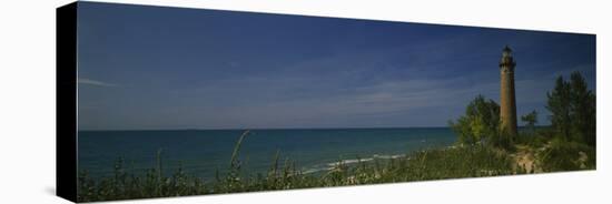 Lighthouse at the Coast, Little Point Sable Light Station, Silver Lake, Mears, Michigan, USA-null-Stretched Canvas