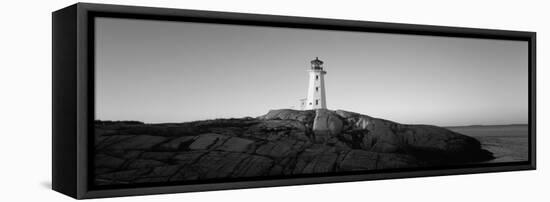 Lighthouse at the Coast, Peggy's Point Lighthouse, Peggy's Cove, Halifax Regional Municipality-null-Framed Stretched Canvas