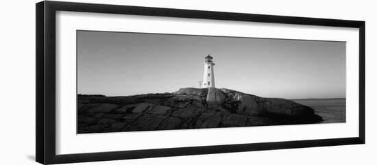 Lighthouse at the Coast, Peggy's Point Lighthouse, Peggy's Cove, Halifax Regional Municipality-null-Framed Photographic Print