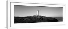 Lighthouse at the Coast, Peggy's Point Lighthouse, Peggy's Cove, Halifax Regional Municipality-null-Framed Photographic Print