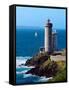 Lighthouse at the Coast, Phare Du Petit Minou, Goulet De Brest, Finistere, Brittany, France-null-Framed Stretched Canvas