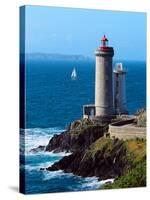 Lighthouse at the Coast, Phare Du Petit Minou, Goulet De Brest, Finistere, Brittany, France-null-Stretched Canvas