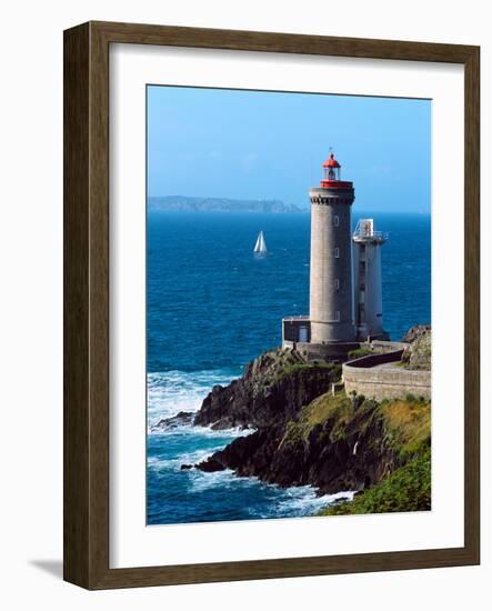 Lighthouse at the Coast, Phare Du Petit Minou, Goulet De Brest, Finistere, Brittany, France-null-Framed Photographic Print