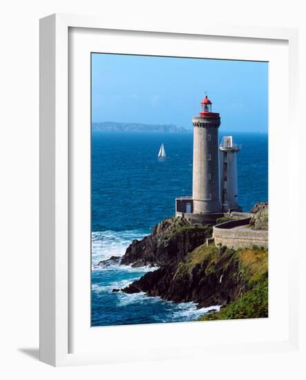 Lighthouse at the Coast, Phare Du Petit Minou, Goulet De Brest, Finistere, Brittany, France-null-Framed Photographic Print