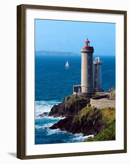 Lighthouse at the Coast, Phare Du Petit Minou, Goulet De Brest, Finistere, Brittany, France-null-Framed Photographic Print