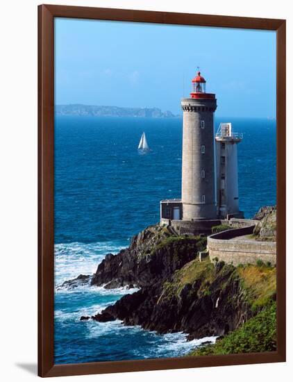 Lighthouse at the Coast, Phare Du Petit Minou, Goulet De Brest, Finistere, Brittany, France-null-Framed Photographic Print