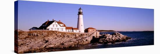 Lighthouse at the Coast, Portland Head Lighthouse, Cape Elizabeth, Maine, New England, USA-null-Stretched Canvas