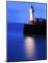 Lighthouse at the End of the Newlyn Pier at Dawn, Long Exposure, Newlyn, Cornwall, UK-Nadia Isakova-Mounted Photographic Print