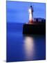 Lighthouse at the End of the Newlyn Pier at Dawn, Long Exposure, Newlyn, Cornwall, UK-Nadia Isakova-Mounted Photographic Print