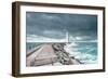 Lighthouse at the End of the Pier-ilker canikligil-Framed Photographic Print