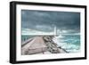 Lighthouse at the End of the Pier-ilker canikligil-Framed Photographic Print