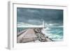 Lighthouse at the End of the Pier-ilker canikligil-Framed Photographic Print