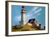 Lighthouse at Two Lights-Edward Hopper-Framed Art Print