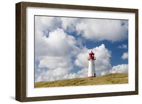 Lighthouse at West Ellenbogen, Sylt, Nordfriesland, Schleswig-Holstein, Germany-null-Framed Photographic Print