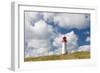 Lighthouse at West Ellenbogen, Sylt, Nordfriesland, Schleswig-Holstein, Germany-null-Framed Photographic Print