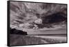 Lighthouse Beach Evanston IL BW-Steve Gadomski-Framed Stretched Canvas