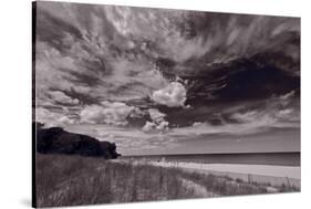 Lighthouse Beach Evanston IL BW-Steve Gadomski-Stretched Canvas