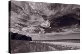 Lighthouse Beach Evanston IL BW-Steve Gadomski-Stretched Canvas