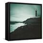 Lighthouse Beacon during a Storm-null-Framed Stretched Canvas