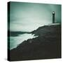 Lighthouse Beacon during a Storm-null-Stretched Canvas