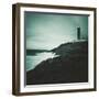 Lighthouse Beacon during a Storm-null-Framed Photographic Print