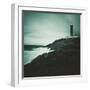 Lighthouse Beacon during a Storm-null-Framed Photographic Print