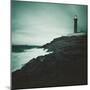 Lighthouse Beacon during a Storm-null-Mounted Photographic Print