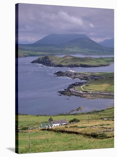 Lighthouse, Beginish Island, Ring of Kerry, County Kerry, Munster, Republic of Ireland-Patrick Dieudonne-Stretched Canvas