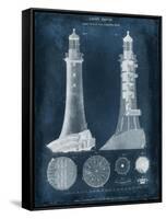 Lighthouse Blueprint-Vision Studio-Framed Stretched Canvas